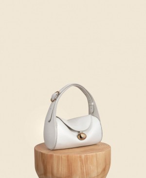 Women's Cafuné Drop Duffel Shoulder Bags White | PEL6177VY