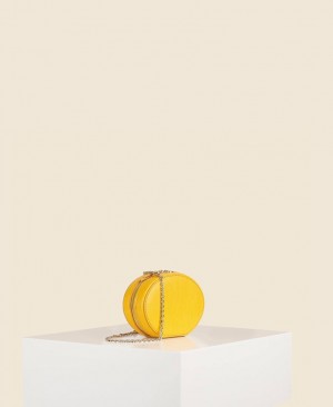 Women's Cafuné Egg Chain Mini Bags Yellow | YLM5983OJ