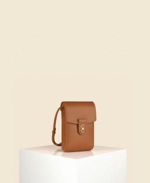 Women's Cafuné Trunk Box Crossbody Bags Brown | KKP9076IB