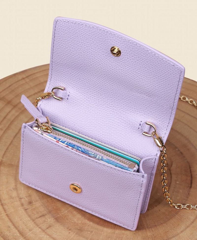 Women's Cafuné Double-C Cardholders Purple | NRI1050JU