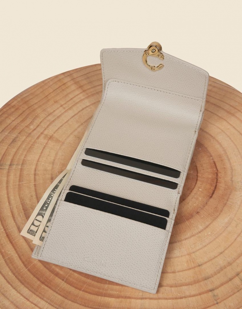 Women's Cafuné Double-C Wallets Beige | RKR5648KQ