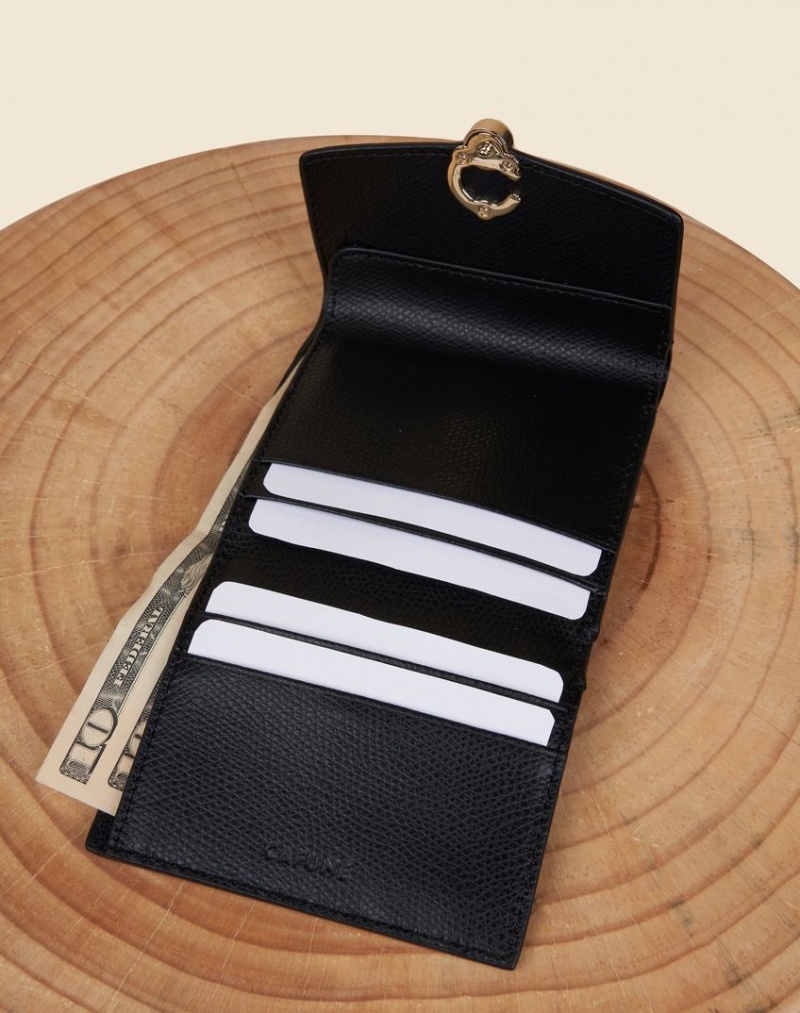 Women's Cafuné Double-C Wallets Black | TCQ2565TL