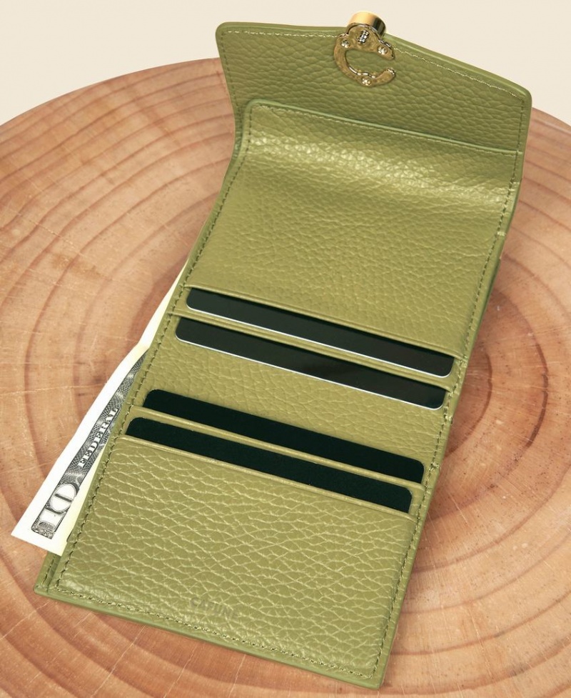 Women's Cafuné Double-C Wallets Green | IBL7237LH