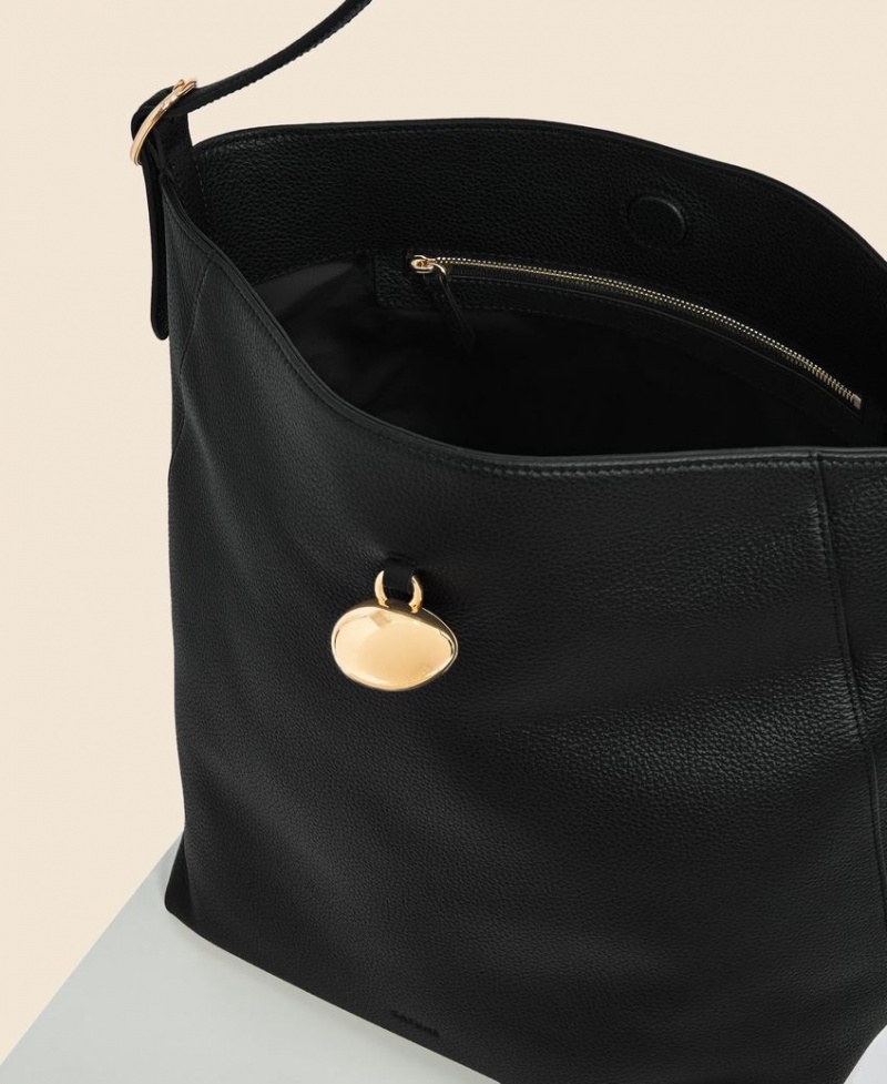 Women's Cafuné Drop Hobo Tote Bags Black | MMQ1268MM