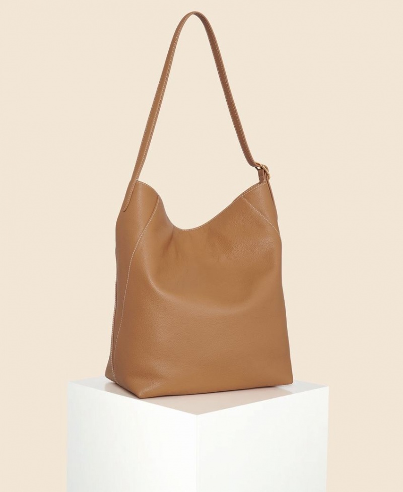 Women's Cafuné Drop Hobo Tote Bags Brown | ZHP4972AA