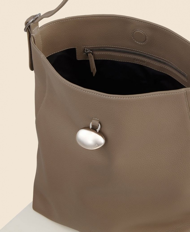 Women's Cafuné Drop Hobo Tote Bags Grey Brown | NUY9940IQ