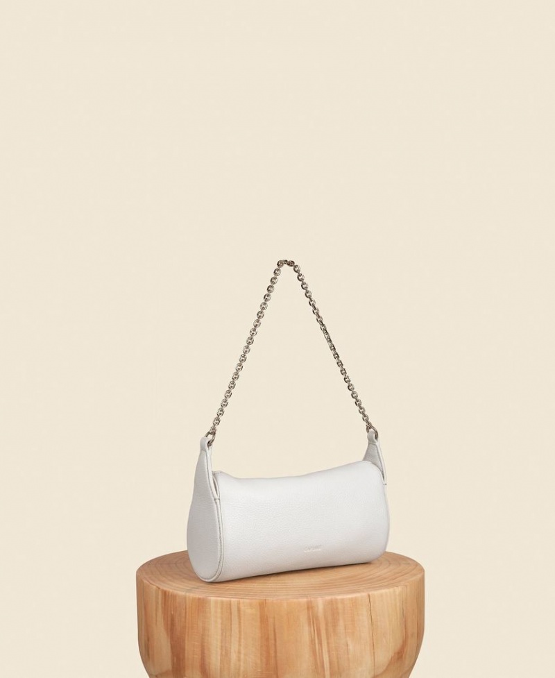 Women's Cafuné Mini Drop Duffel Shoulder Bags White | SPY7826AX