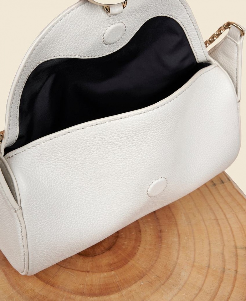 Women's Cafuné Mini Drop Duffel Shoulder Bags White | SPY7826AX