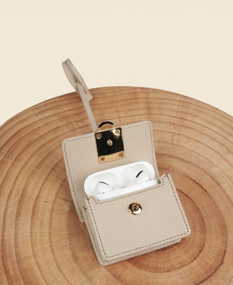 Women's Cafuné Stance Pod AirPods Case Mini Bags Beige | UPJ9082XZ