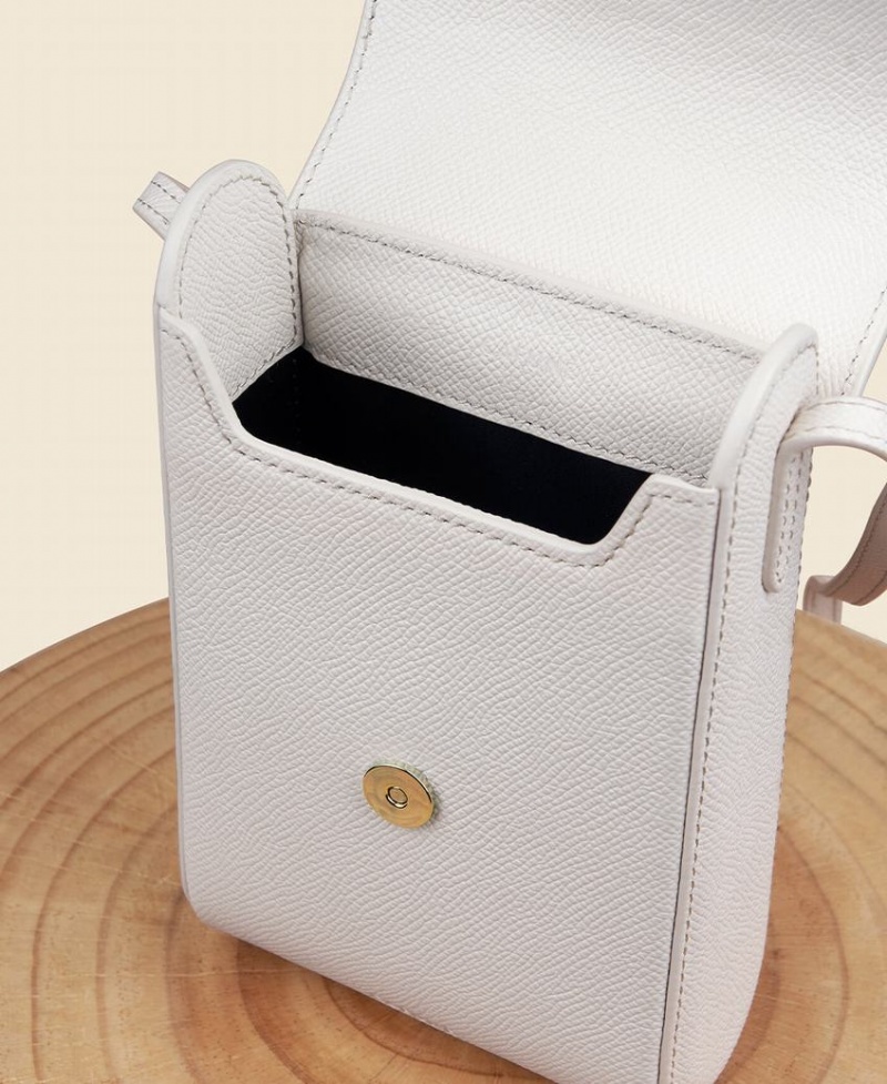 Women's Cafuné Trunk Box Crossbody Bags White | IWJ5325AU